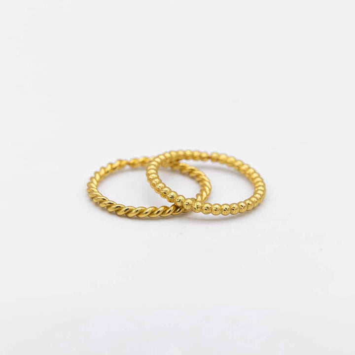 Masha Ring Set - Dotted & Twisted