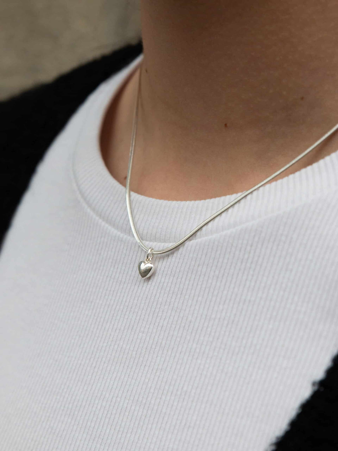 Bold Heart Snakechain Necklace - Halskette (wasserfest)