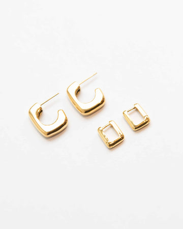 Geometric Hoops - Earstacking Set (wasserfest)