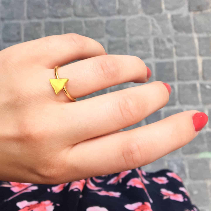 Friendship Triangle Plate Ring - Fingerring