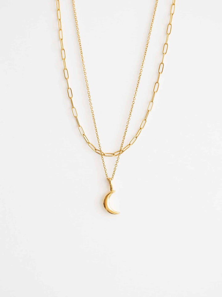 Lil Brooklyn New Moon Necklace - Halsketten Layering Set (wasserfest)