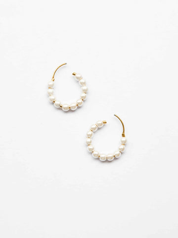 Pearl Hoop - Creolen (wasserfest)