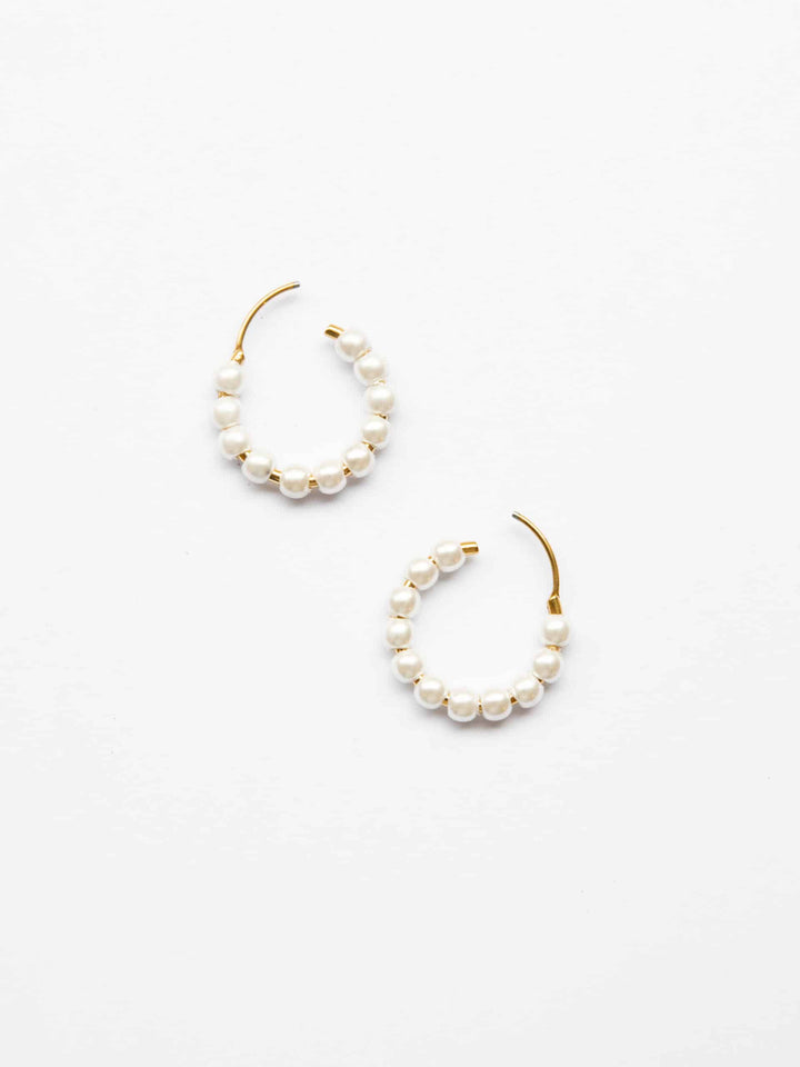 Pearl Hoop - Creolen (wasserfest)