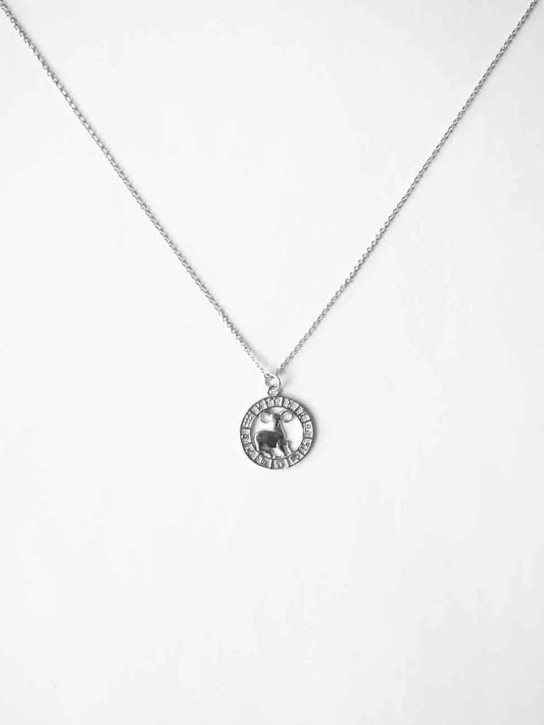 Round Zodiac Sign Necklace - Halskette (wasserfest)
