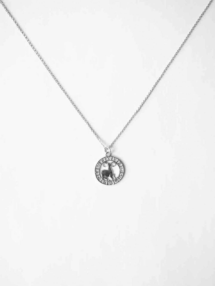 Round Zodiac Sign Necklace - Halskette (wasserfest)