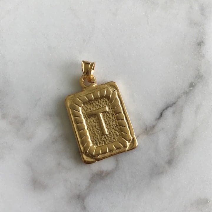 Personalized Letter Tag Charm - Anhänger (wasserfest)