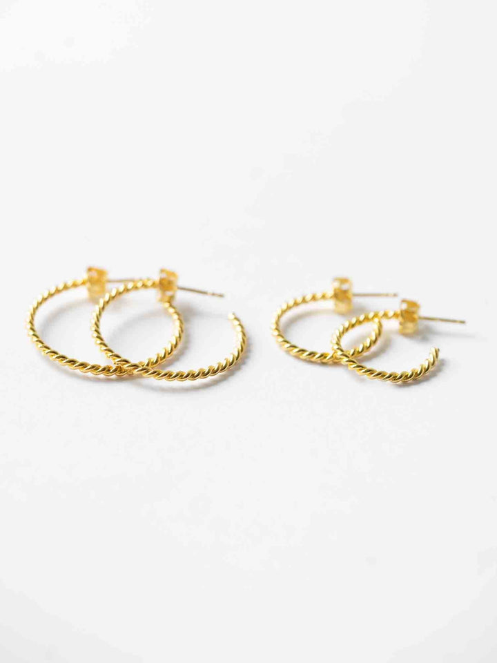 Mia Twisted Hoop -  Earstacking Set