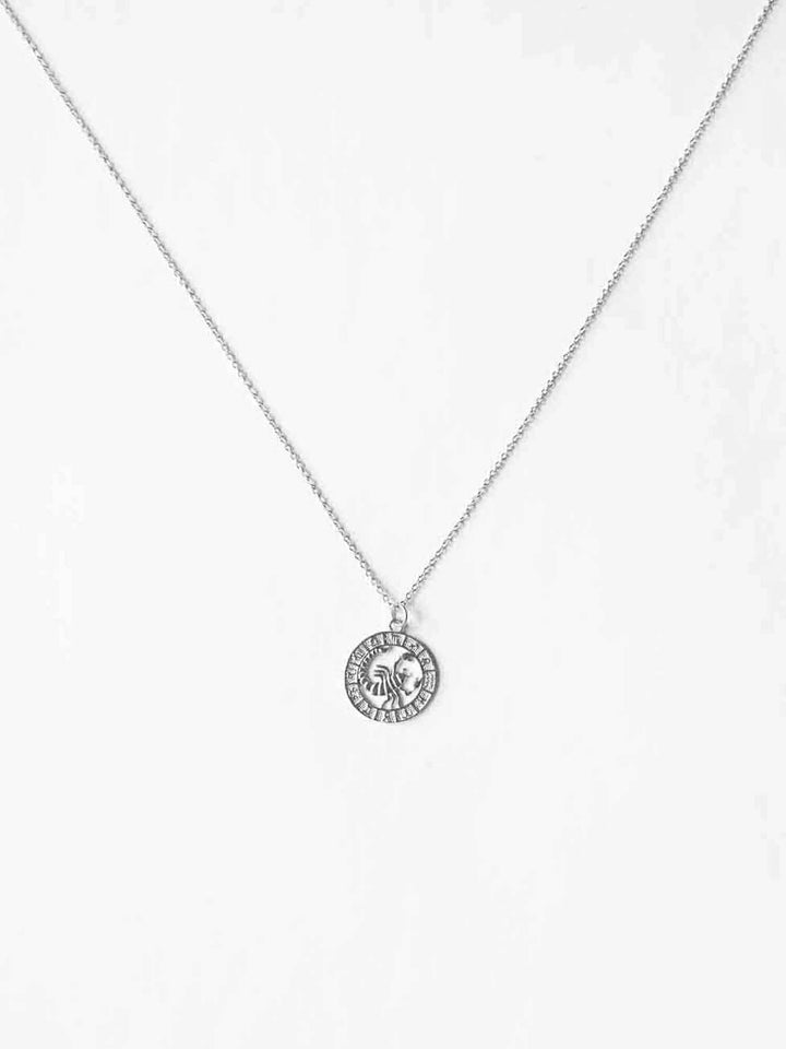 Round Zodiac Sign Necklace - Halskette (wasserfest)