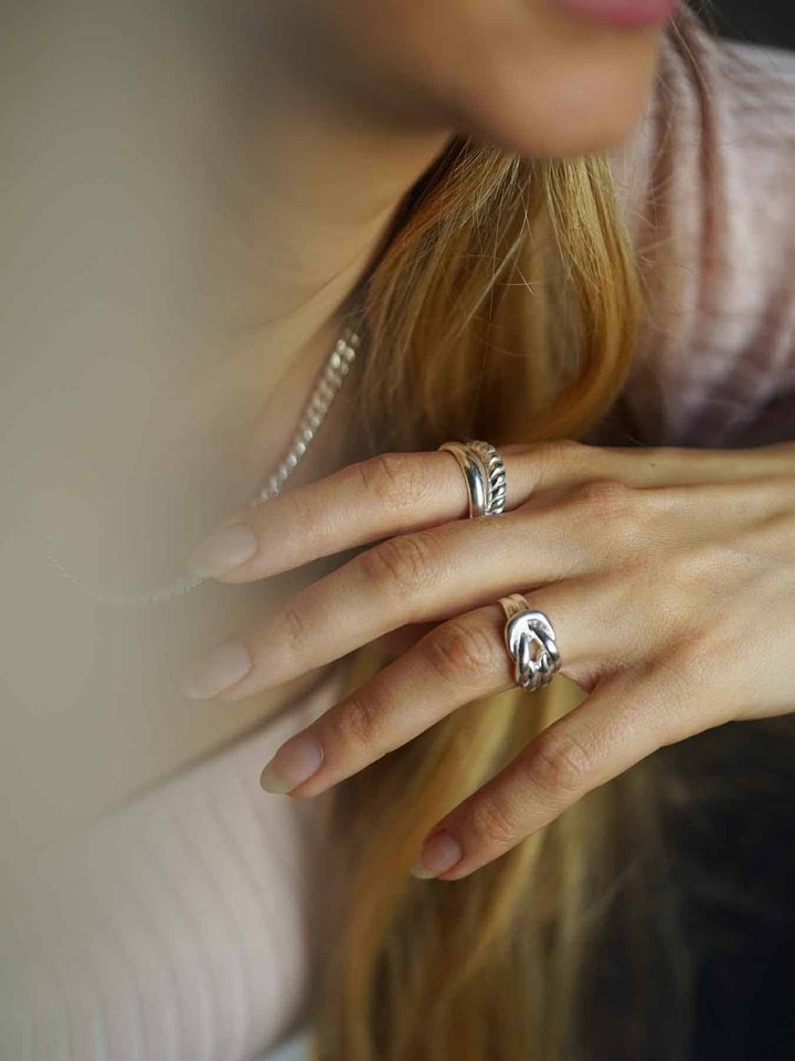 Vintage Endless Knot Ring - Fingerring (wasserfest)