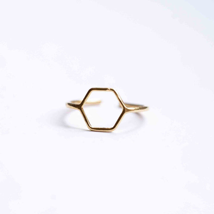 Thin Hexagon Ring