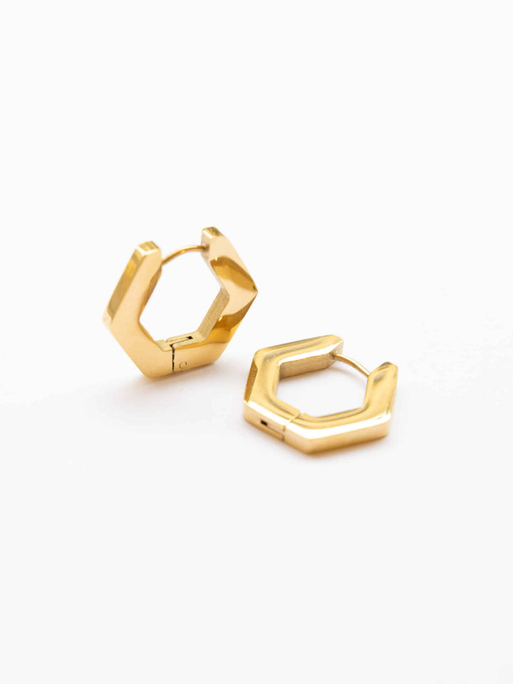 Hexagon Earring - Earstacking Set (waterproof)