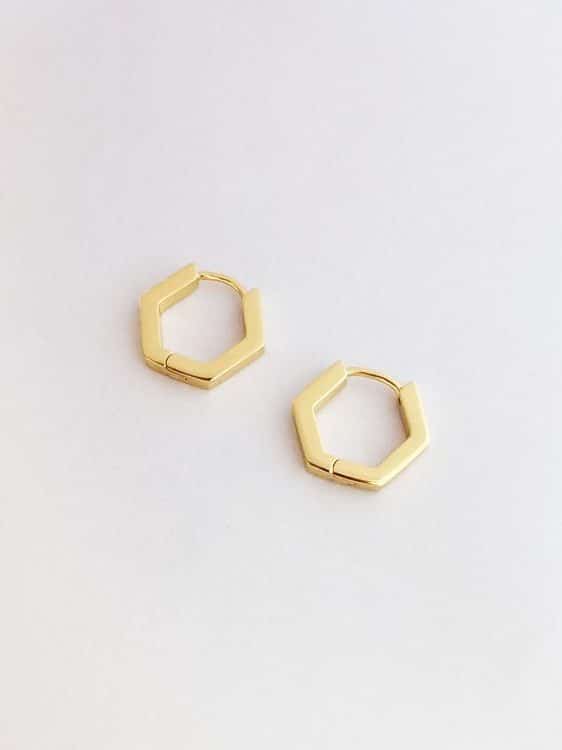 Hexagon Earring - Earstacking Set (waterproof)