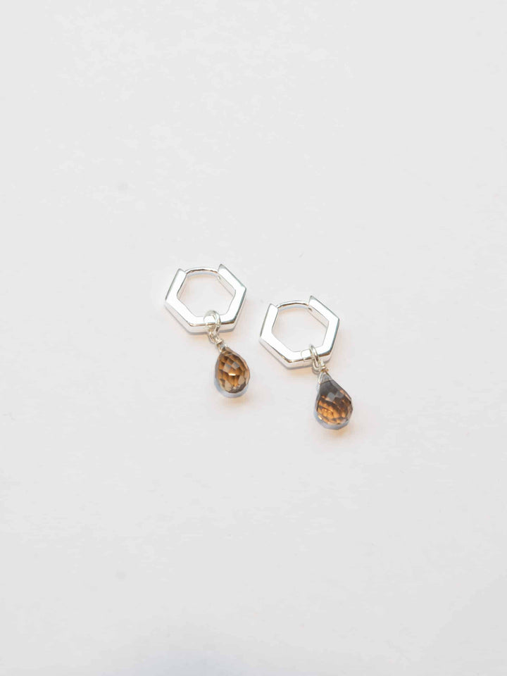 Personalized Hexagon Moon Love Hoops - Creolen (wasserfest)