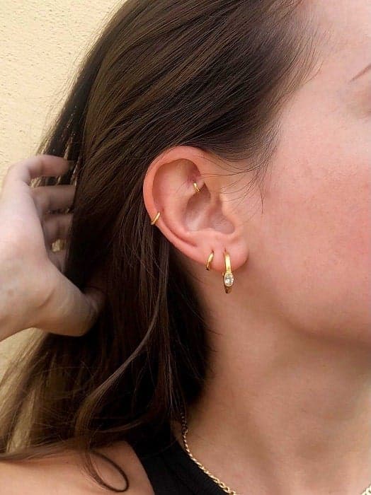 Eve Huggie Creolen - Echtgold (14K / 18K)