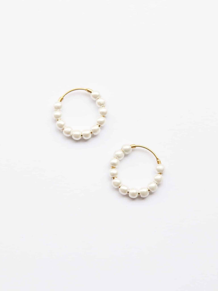 Coco Pearl Hoop - Creolen (wasserfest)