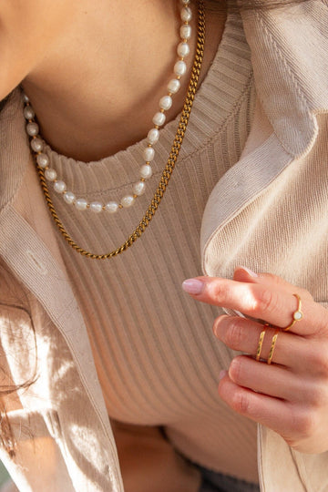Big Sonia Pearl Love Necklace - Perlenkette (wasserfest)