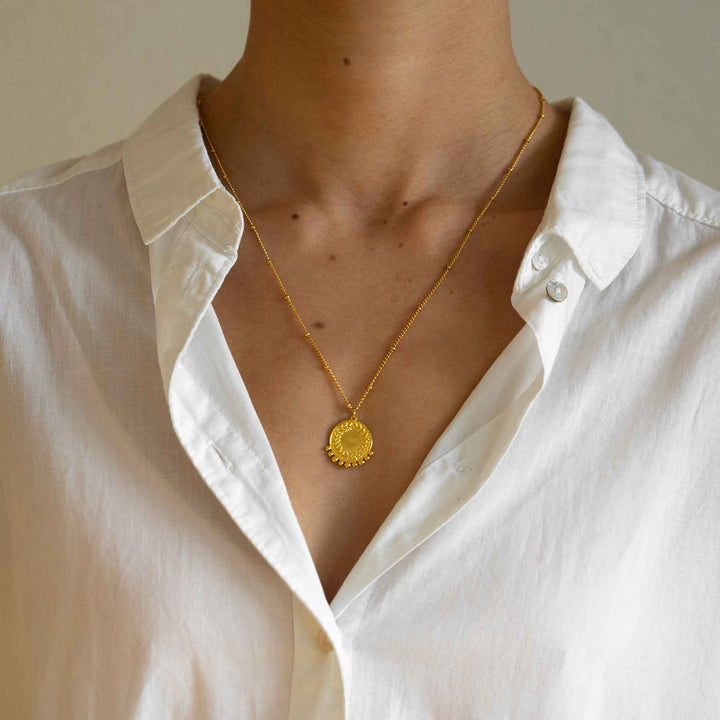 Personalized Dotted Medaillon Charm - Anhänger (wasserfest)
