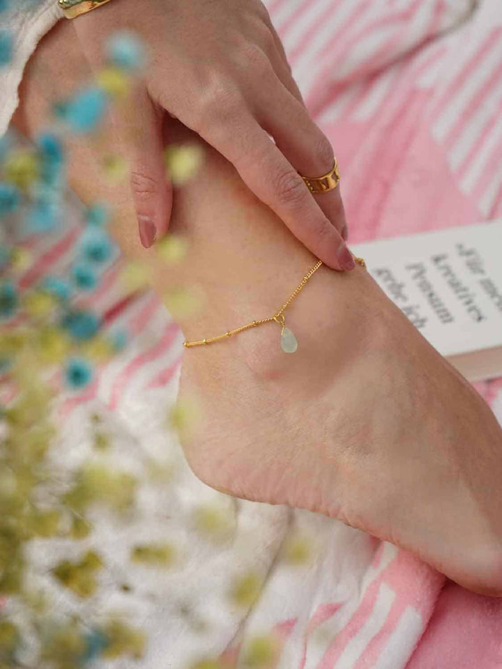 Personalized Anklet - Fusskette (waterproof) - Amélie