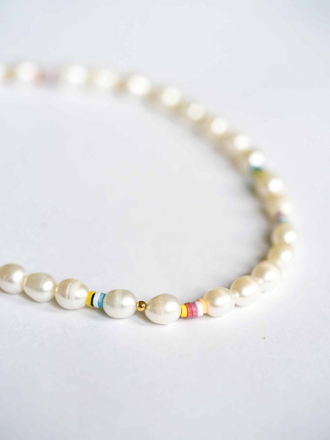 Rainbow Pearl Love Necklace - Perlenkette (waterproof)