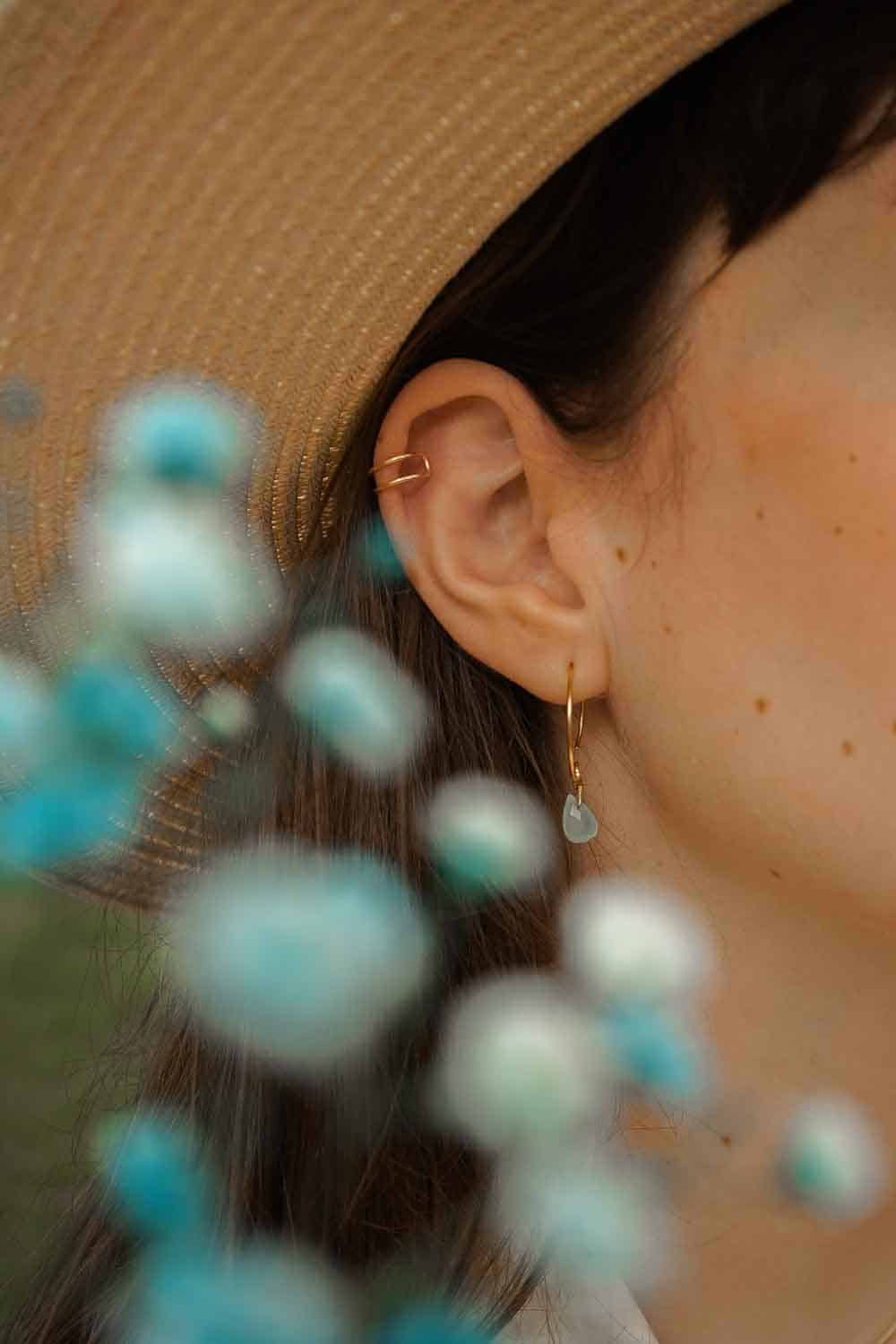 Personalized Moon Love Earring - Ohrringe (wasserfest)