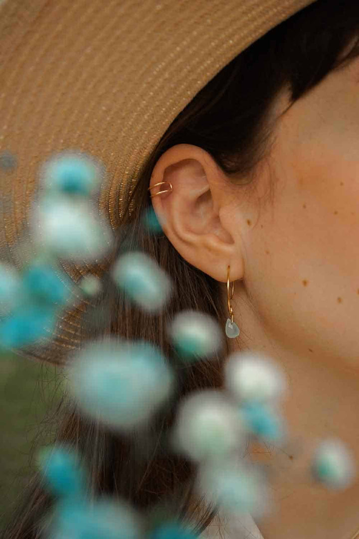 Personalized Moon Love Earring - Ohrringe (wasserfest)