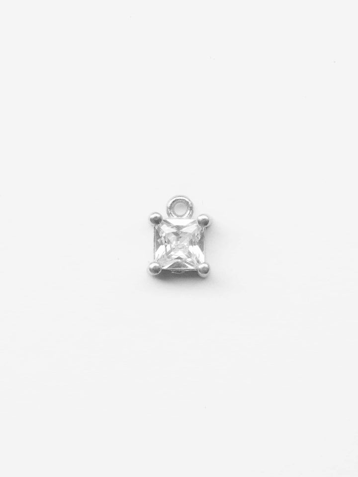 Personalized Square Crystal Charm - Anhänger (wasserfest)