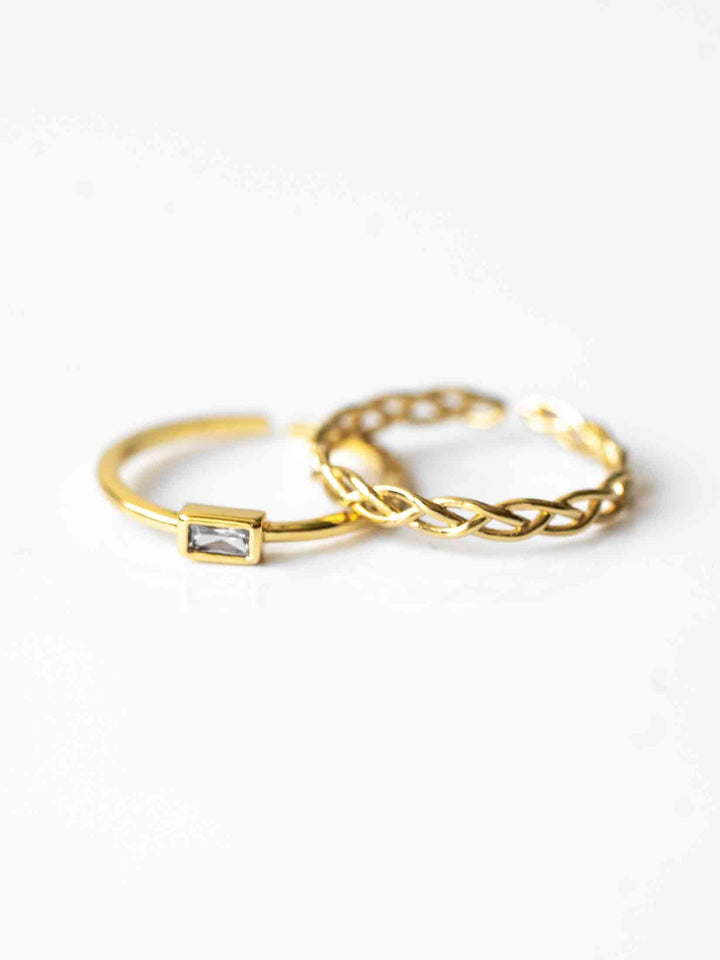 Braided Hannah Ring Set (waterproof)