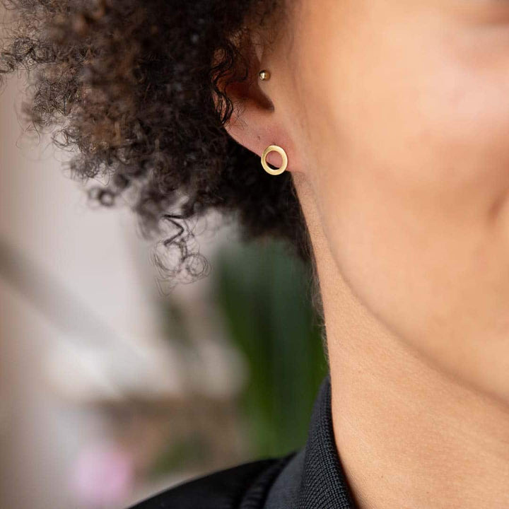 Eternity Hammered Stud - Ohrstecker (wasserfest)