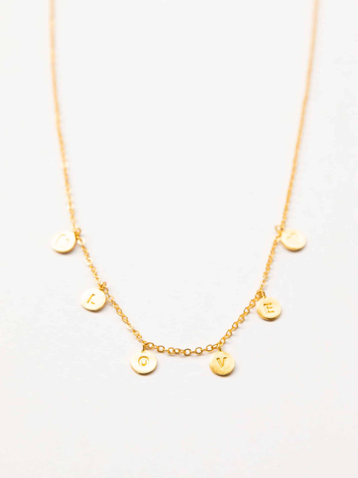Boho Coins Love Necklace - Halskette